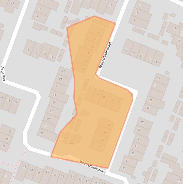 Kaart van postcodegebied 5961DN.