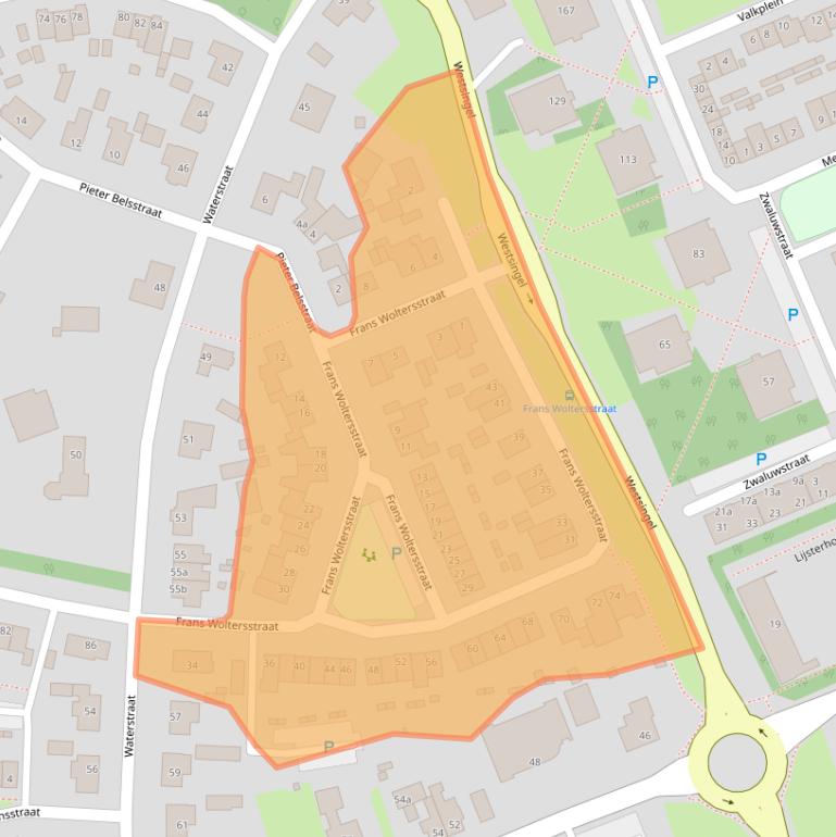 Kaart van postcodegebied 5961DV.