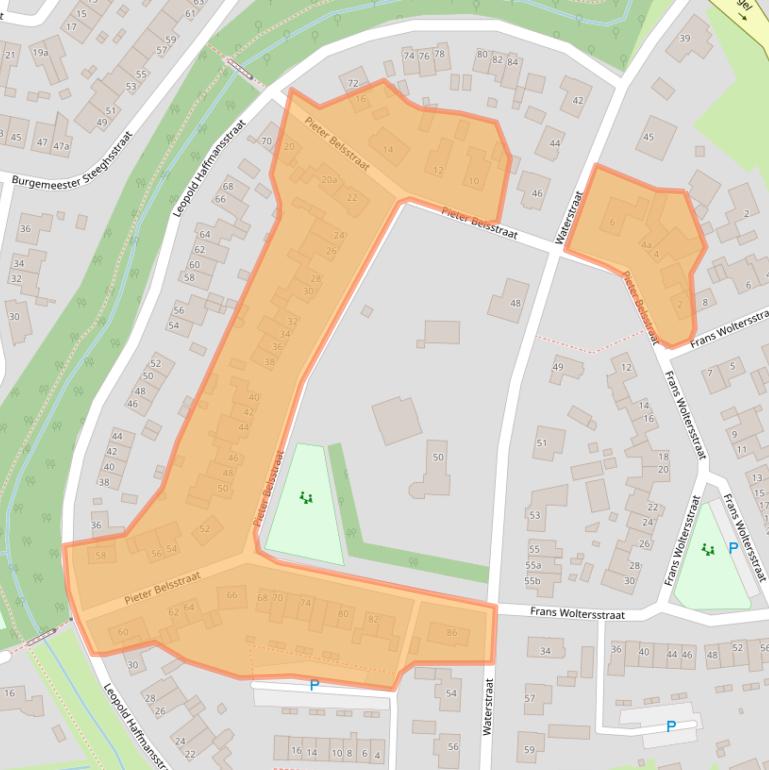 Kaart van postcodegebied 5961DW.