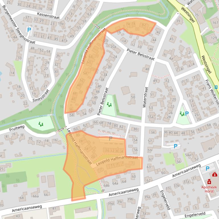 Kaart van postcodegebied 5961DX.