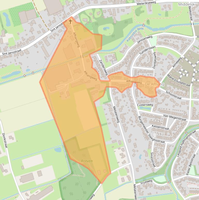 Kaart van postcodegebied 5961EA.