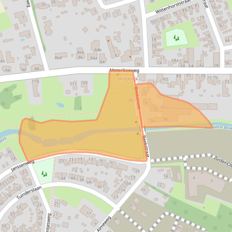 Kaart van postcodegebied 5961EC.