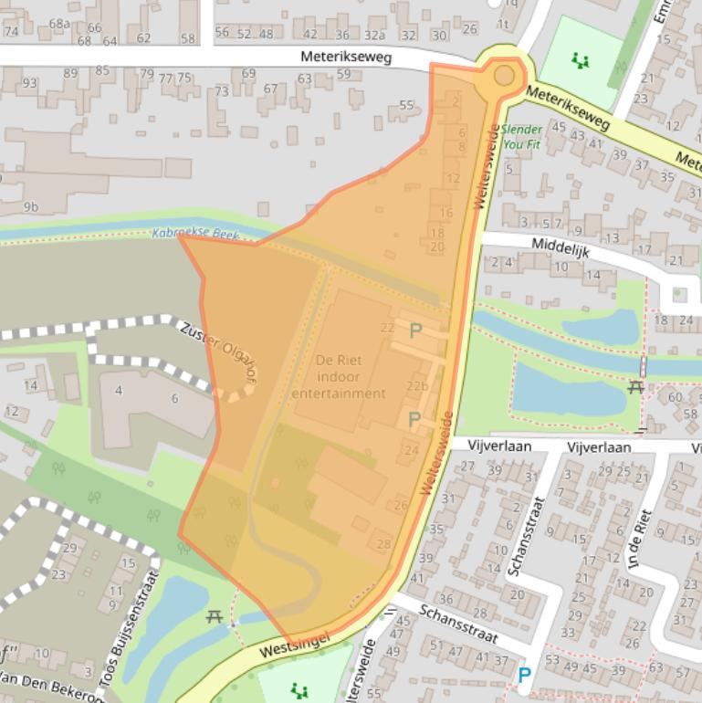 Kaart van postcodegebied 5961EJ.