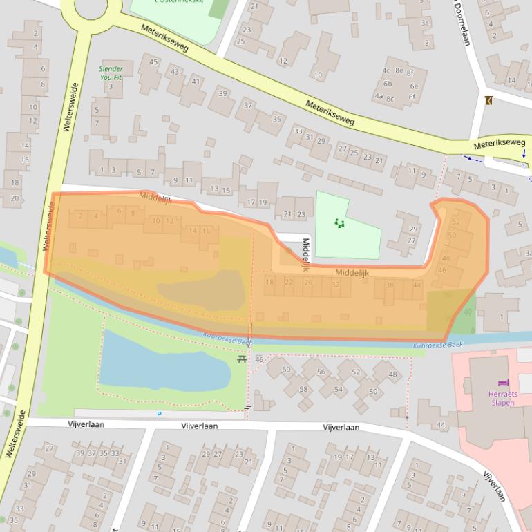 Kaart van postcodegebied 5961EL.