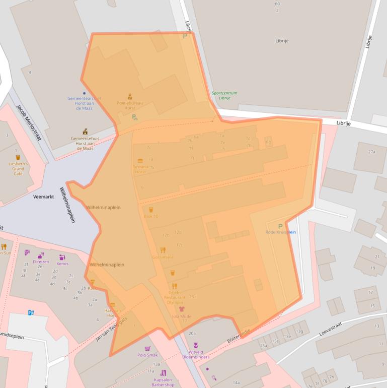 Kaart van postcodegebied 5961ES.