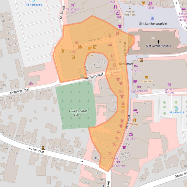 Kaart van postcodegebied 5961GD.