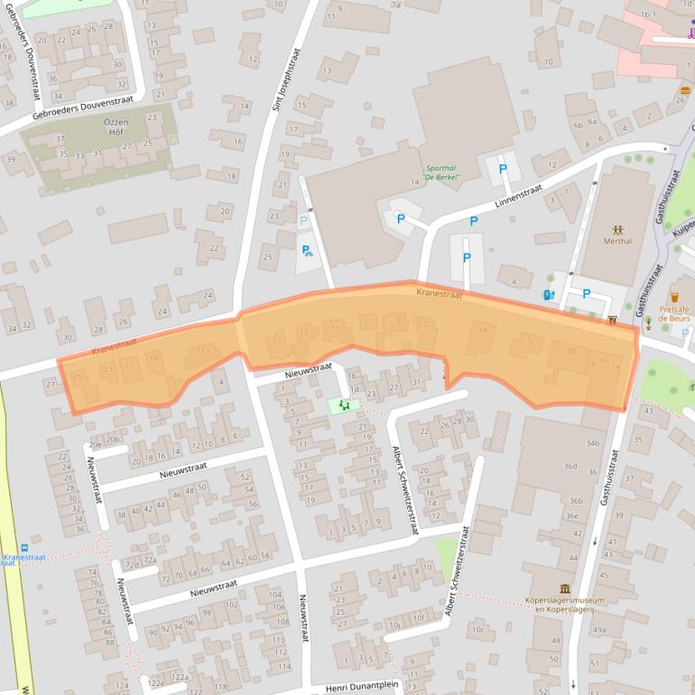 Kaart van postcodegebied 5961GW.