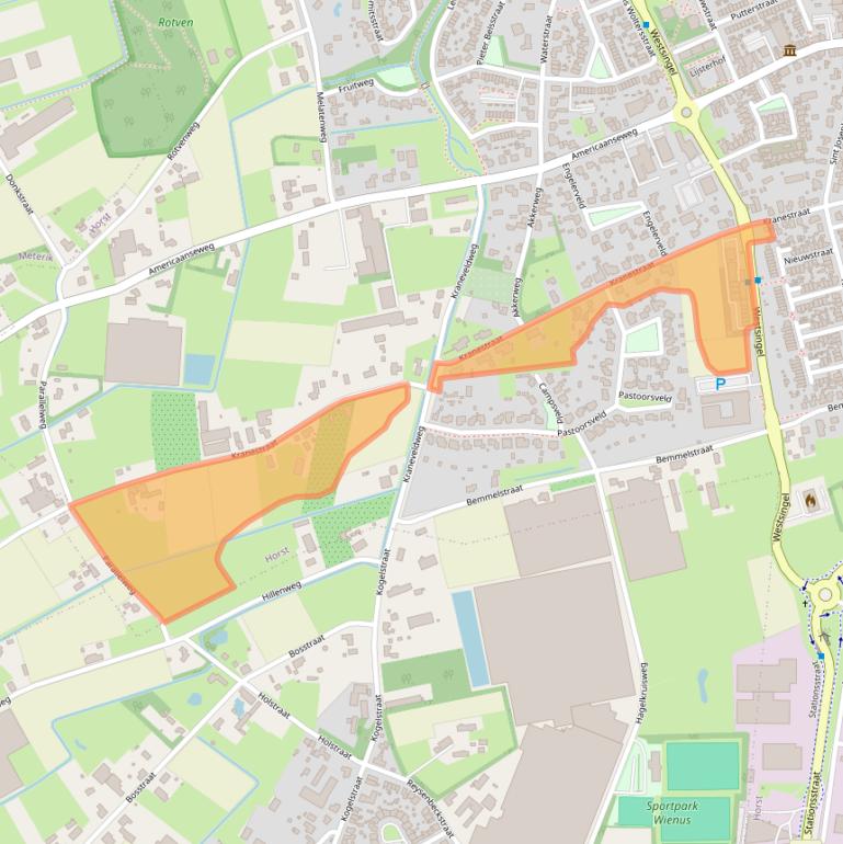 Kaart van postcodegebied 5961GX.