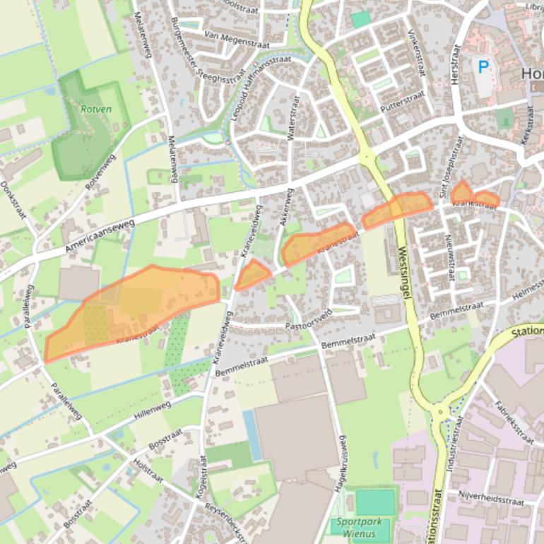 Kaart van postcodegebied 5961GZ.