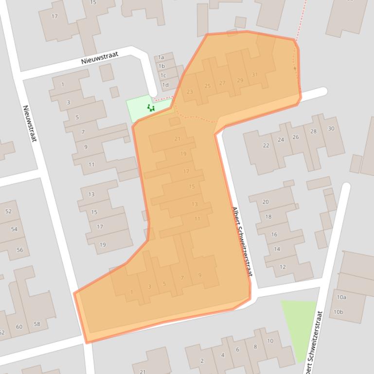 Kaart van postcodegebied 5961HB.