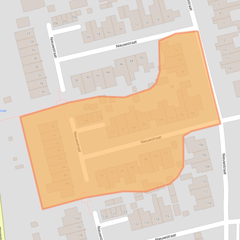 Kaart van postcodegebied 5961HE.