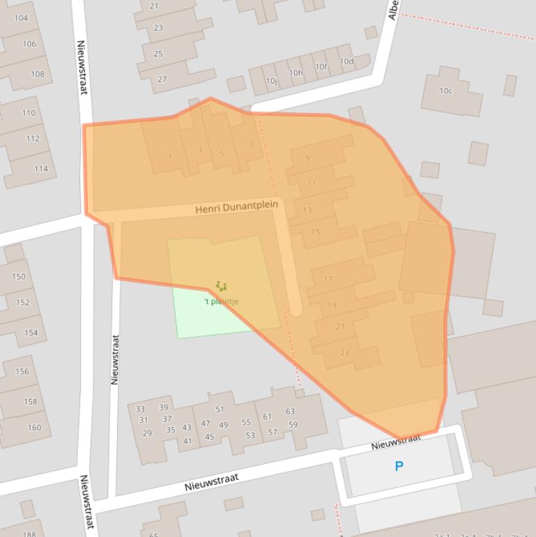 Kaart van postcodegebied 5961HK.