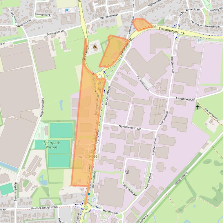 Kaart van postcodegebied 5961HS.