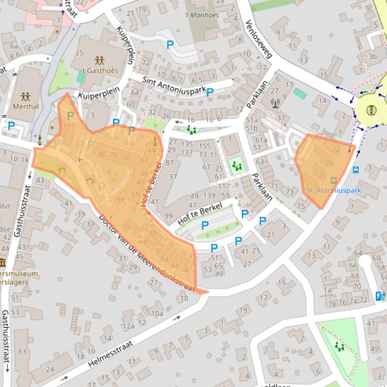 Kaart van postcodegebied 5961HZ.