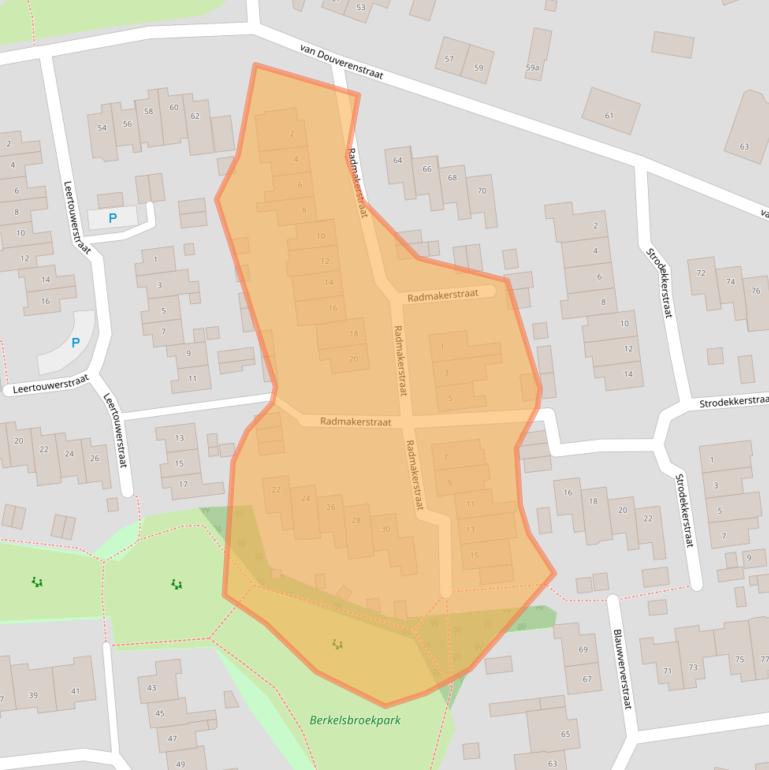 Kaart van postcodegebied 5961KC.