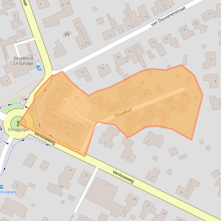 Kaart van postcodegebied 5961KT.