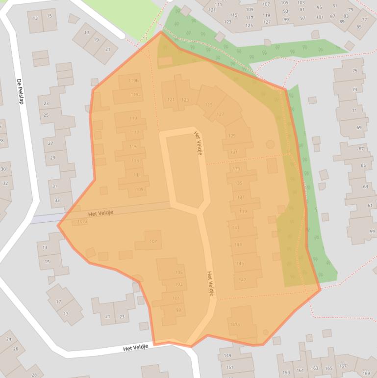 Kaart van postcodegebied 5961LD.