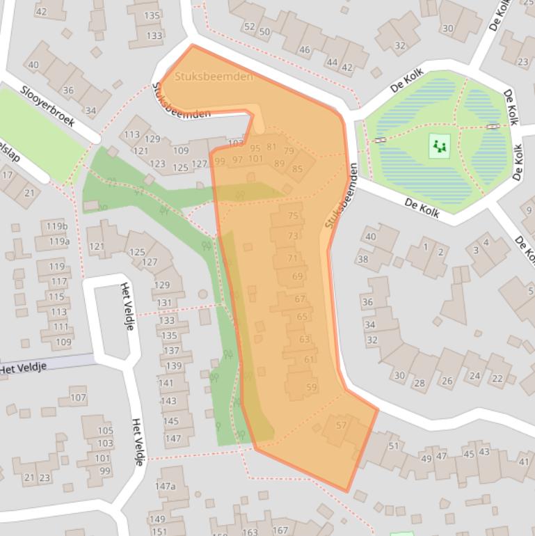 Kaart van postcodegebied 5961LK.