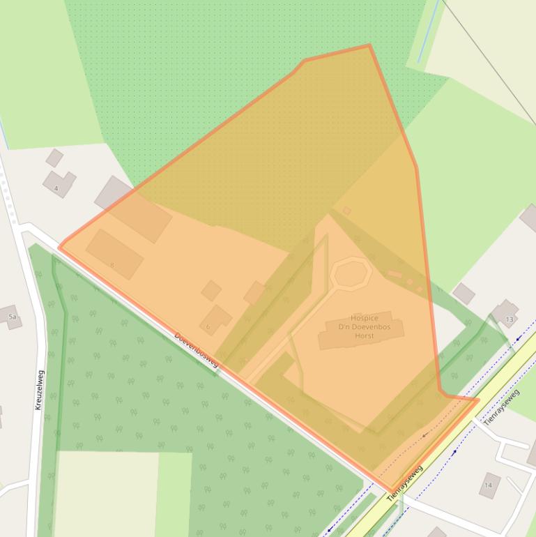 Kaart van postcodegebied 5961MB.