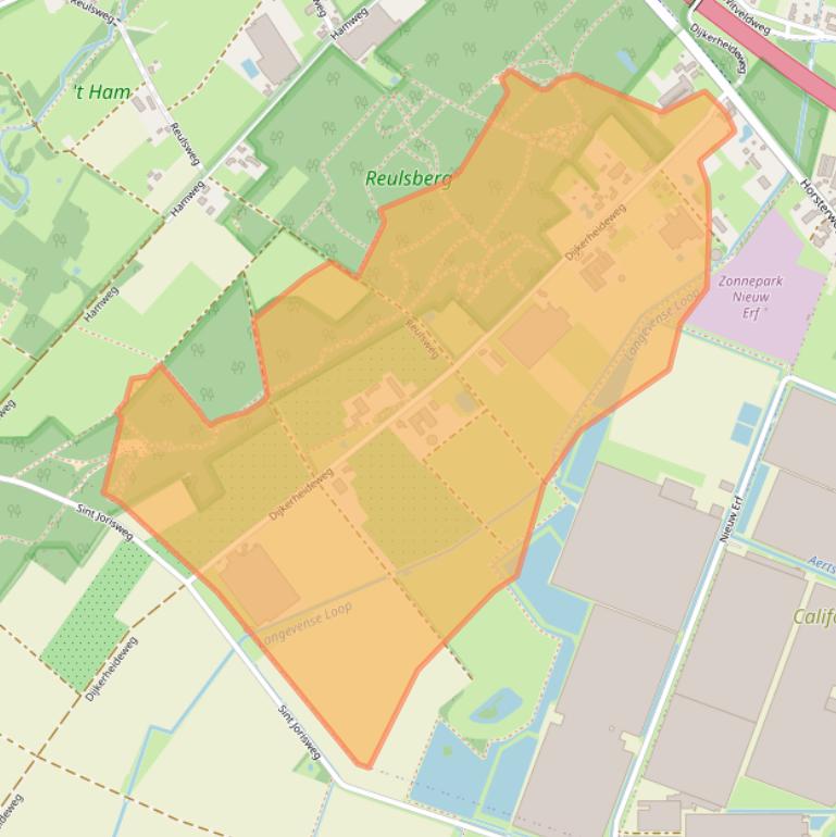 Kaart van postcodegebied 5961NC.