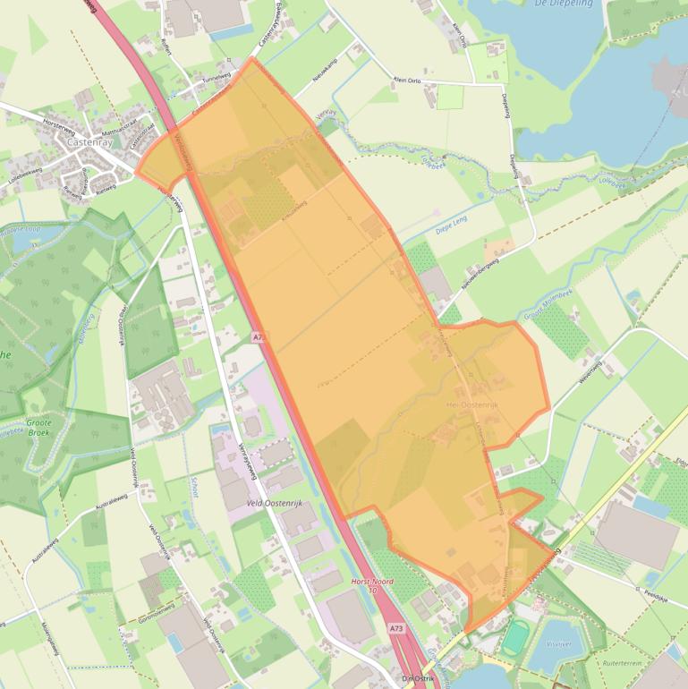 Kaart van postcodegebied 5961NM.