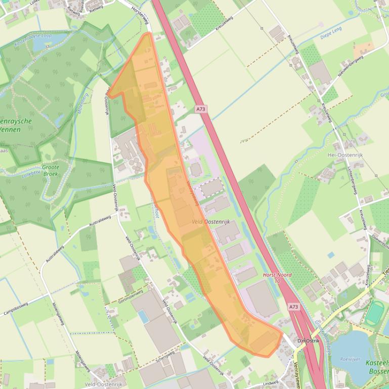 Kaart van postcodegebied 5961NS.