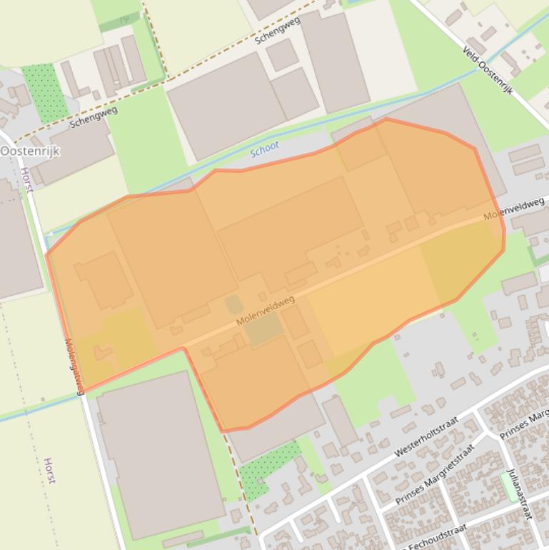Kaart van postcodegebied 5961NZ.