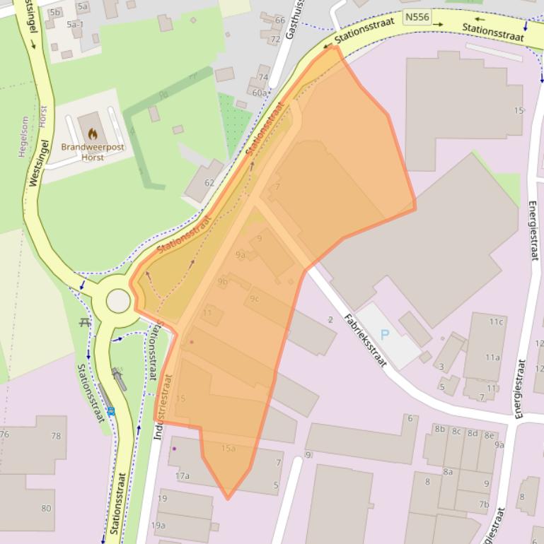 Kaart van postcodegebied 5961PG.