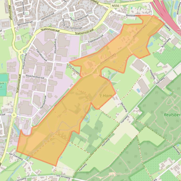 Kaart van postcodegebied 5961PM.