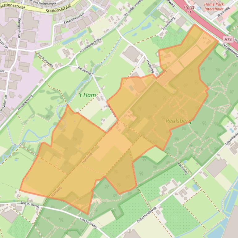 Kaart van postcodegebied 5961PS.