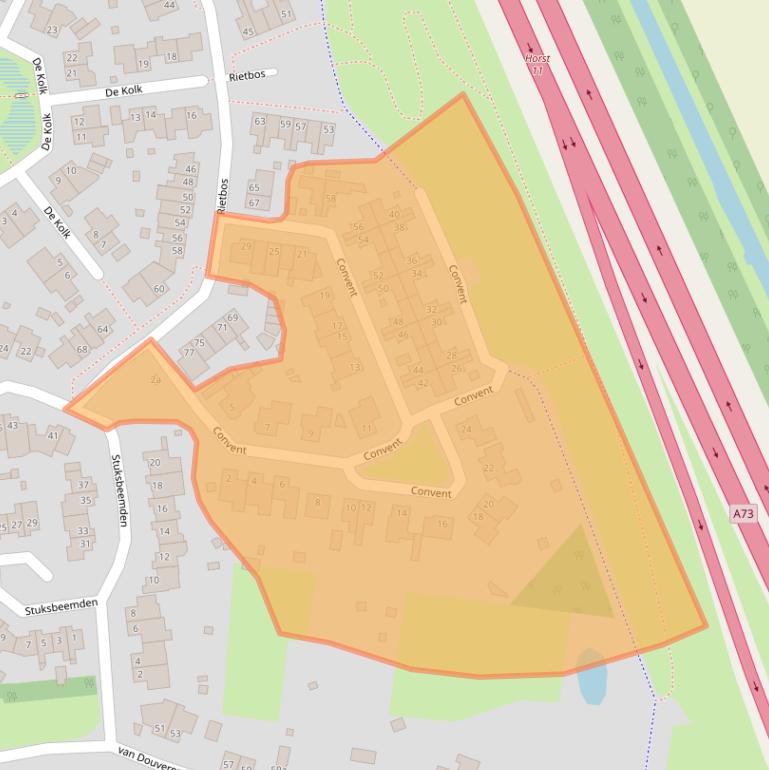 Kaart van postcodegebied 5961RE.