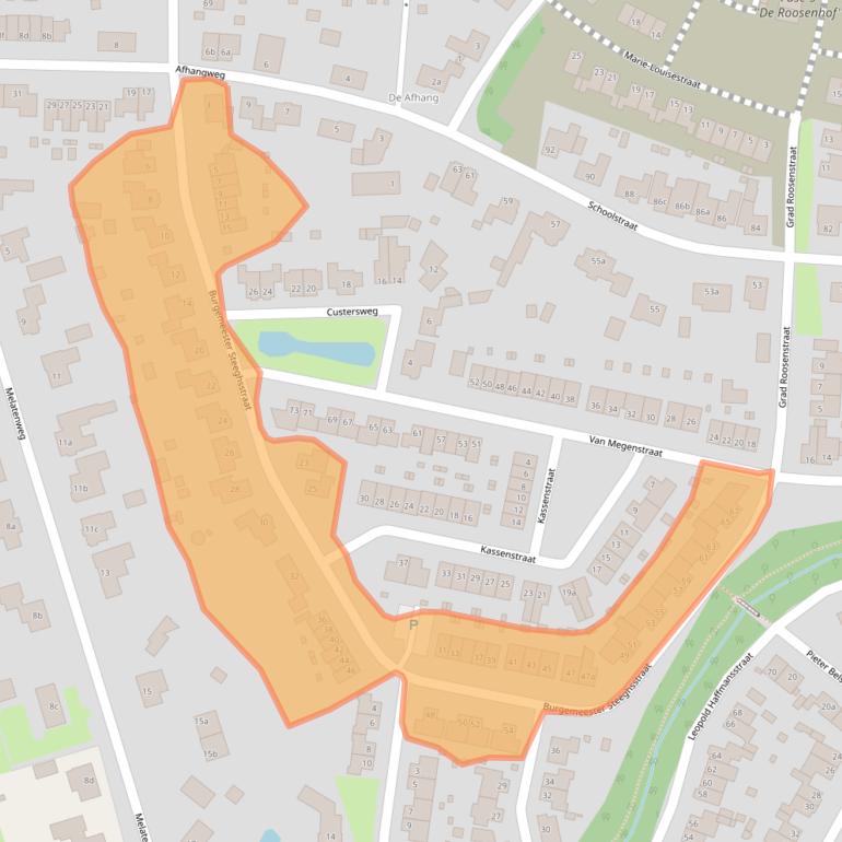 Kaart van postcodegebied 5961RK.