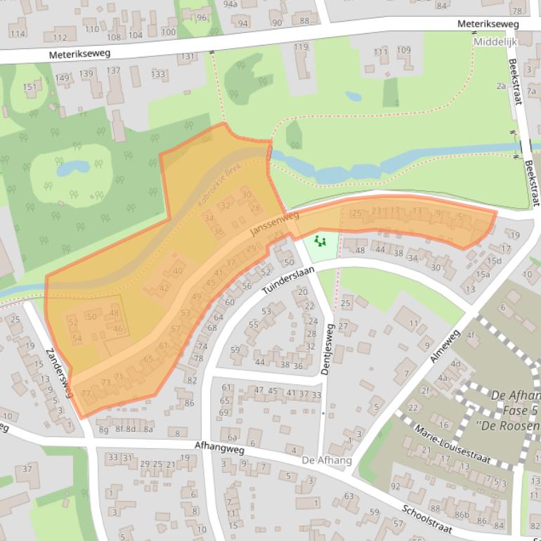Kaart van postcodegebied 5961RM.
