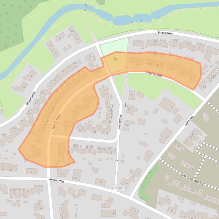 Kaart van postcodegebied 5961RP.