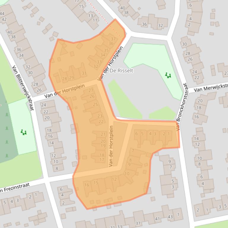 Kaart van postcodegebied 5961SR.