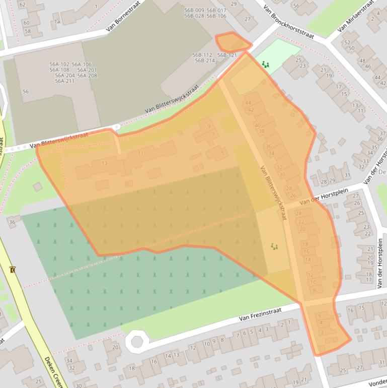 Kaart van postcodegebied 5961ST.