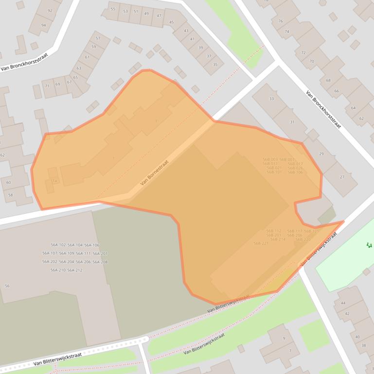 Kaart van postcodegebied 5961SW.