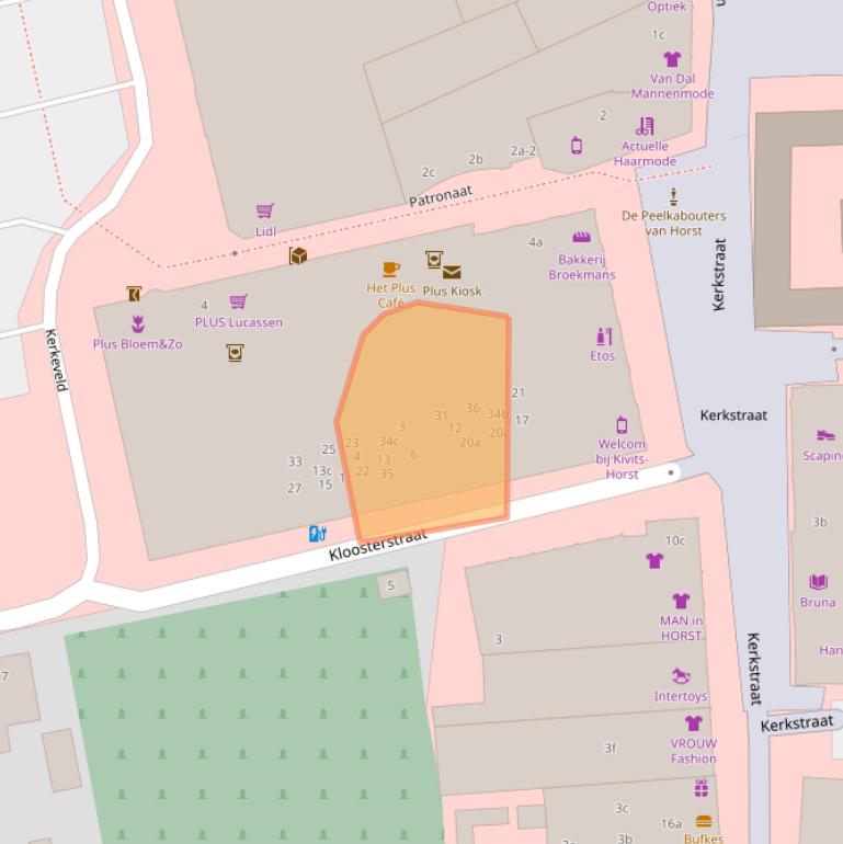 Kaart van postcodegebied 5961TD.