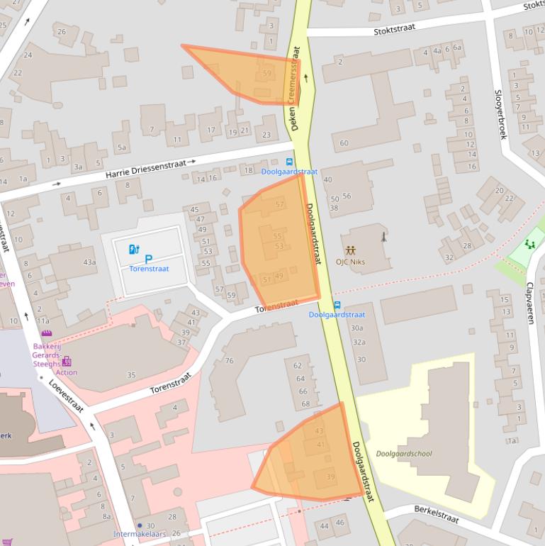 Kaart van postcodegebied 5961TR.