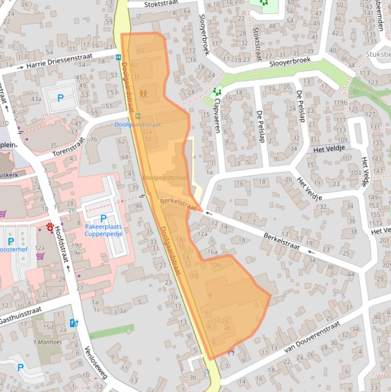 Kaart van postcodegebied 5961TS.