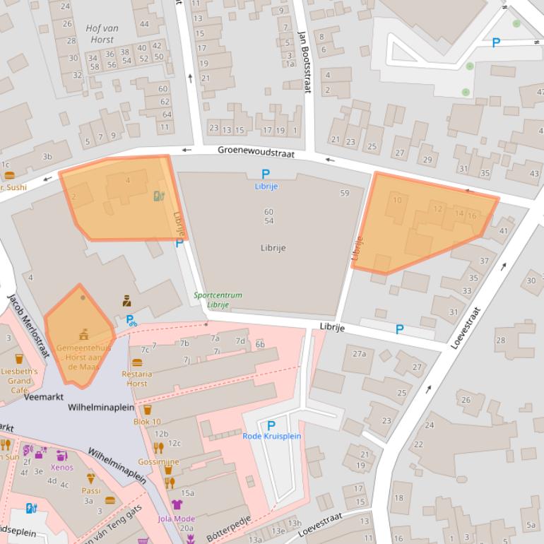 Kaart van postcodegebied 5961VE.