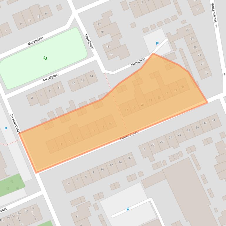Kaart van postcodegebied 5961VX.