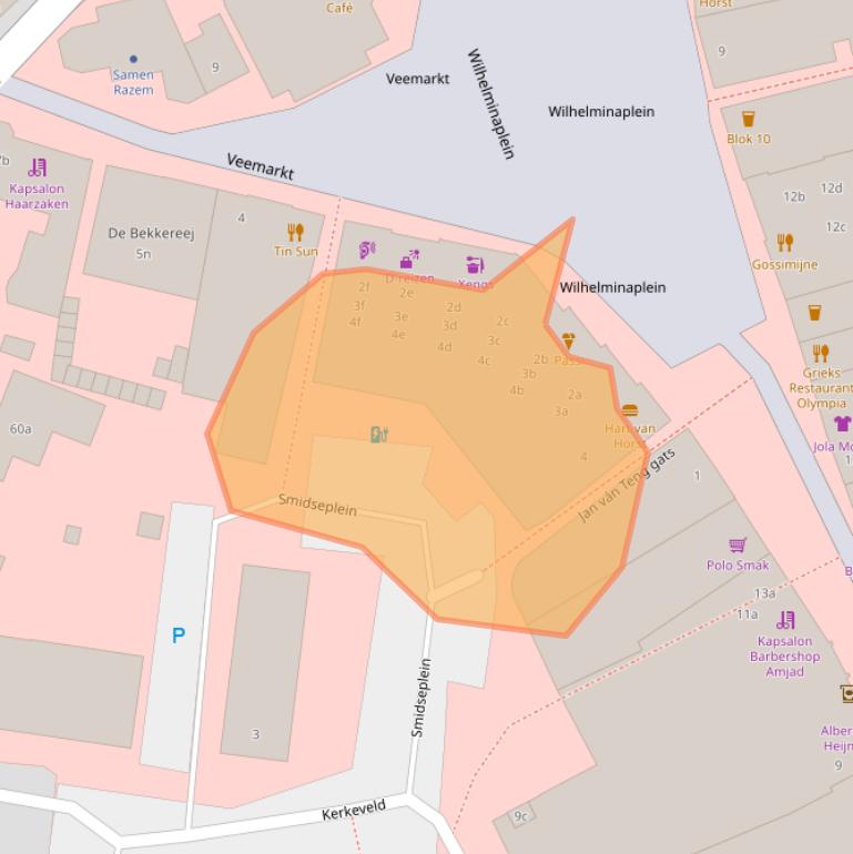 Kaart van postcodegebied 5961XA.
