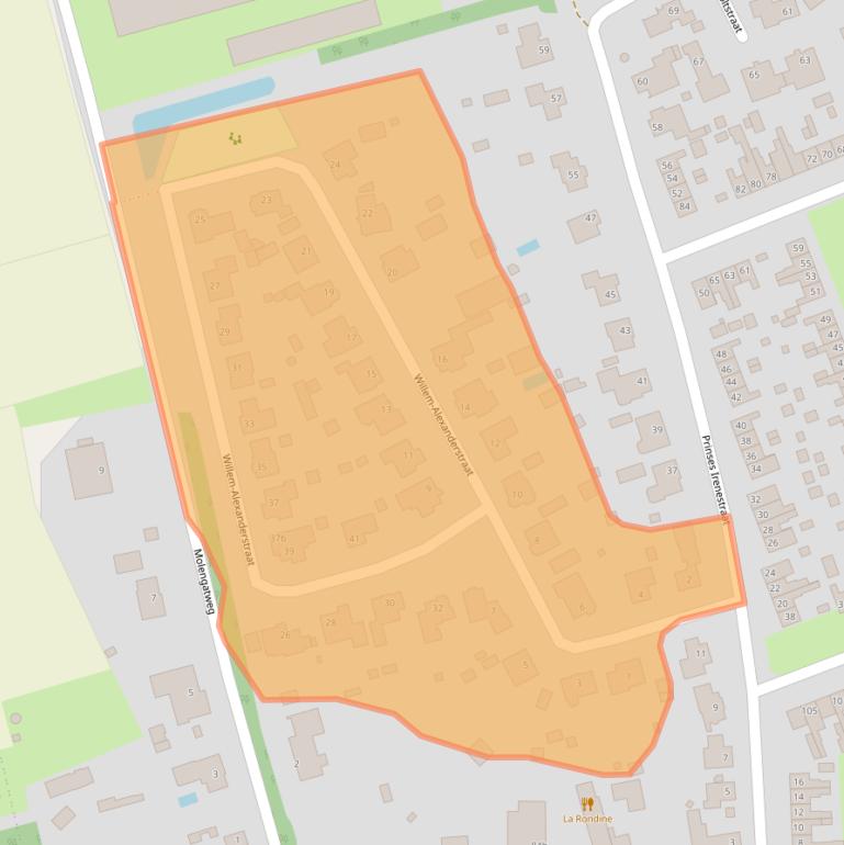 Kaart van postcodegebied 5961XK.