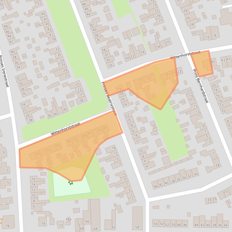 Kaart van postcodegebied 5961XM.
