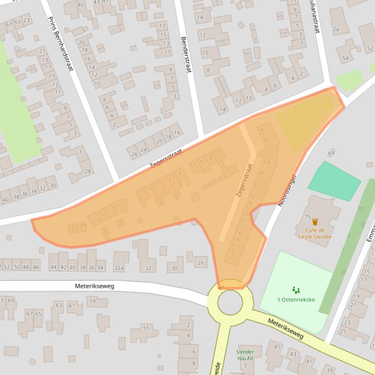 Kaart van postcodegebied 5961XR.