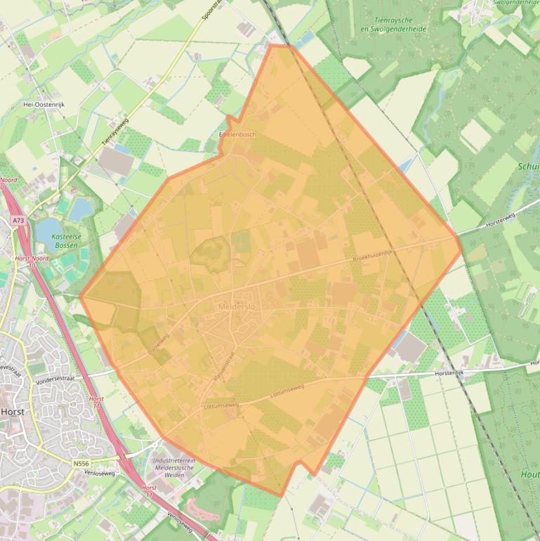 Kaart van postcodegebied 5962.