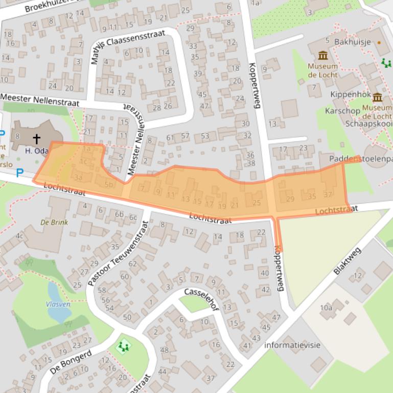 Kaart van postcodegebied 5962AJ.