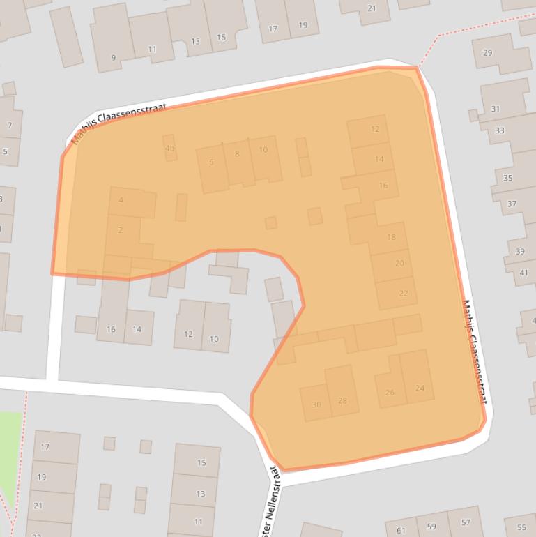 Kaart van postcodegebied 5962AN.