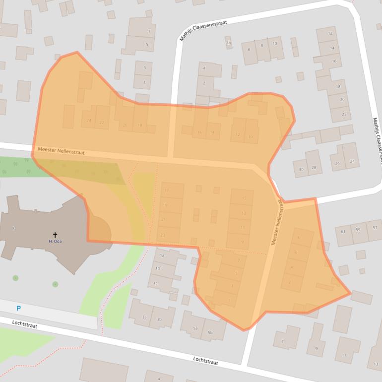 Kaart van postcodegebied 5962AP.